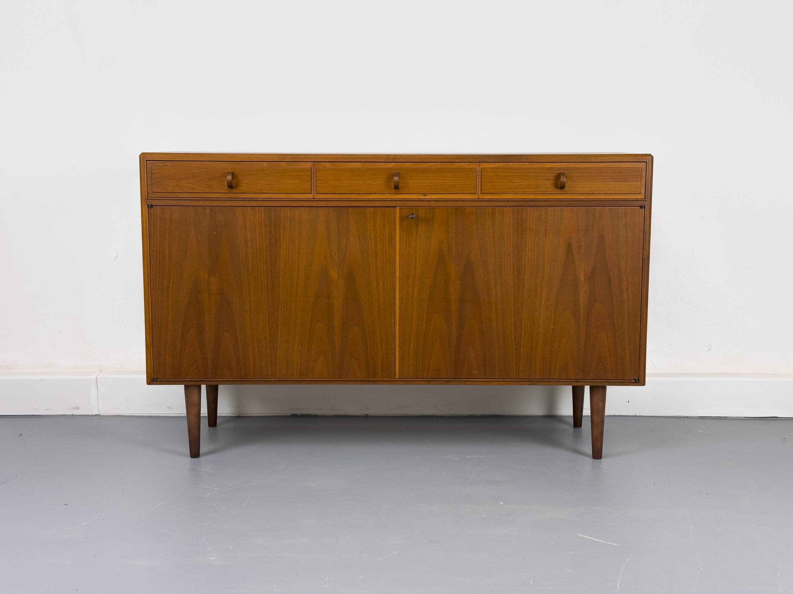 Walnut Sideboard with Drawers by Bertil Fridhagen for Bodafors, 1961