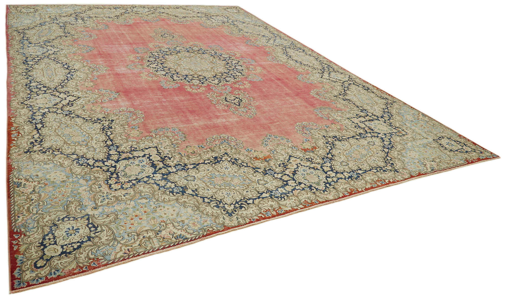 Hand-Knotted Persian Antique 1970s 336 cm x 454 cm Beige Wool Carpet