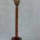 Turned wooden floor lamp from the 1950s.