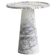 Lilas white marble cone side table
