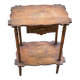1930s Art Deco solid wood side table with drawer