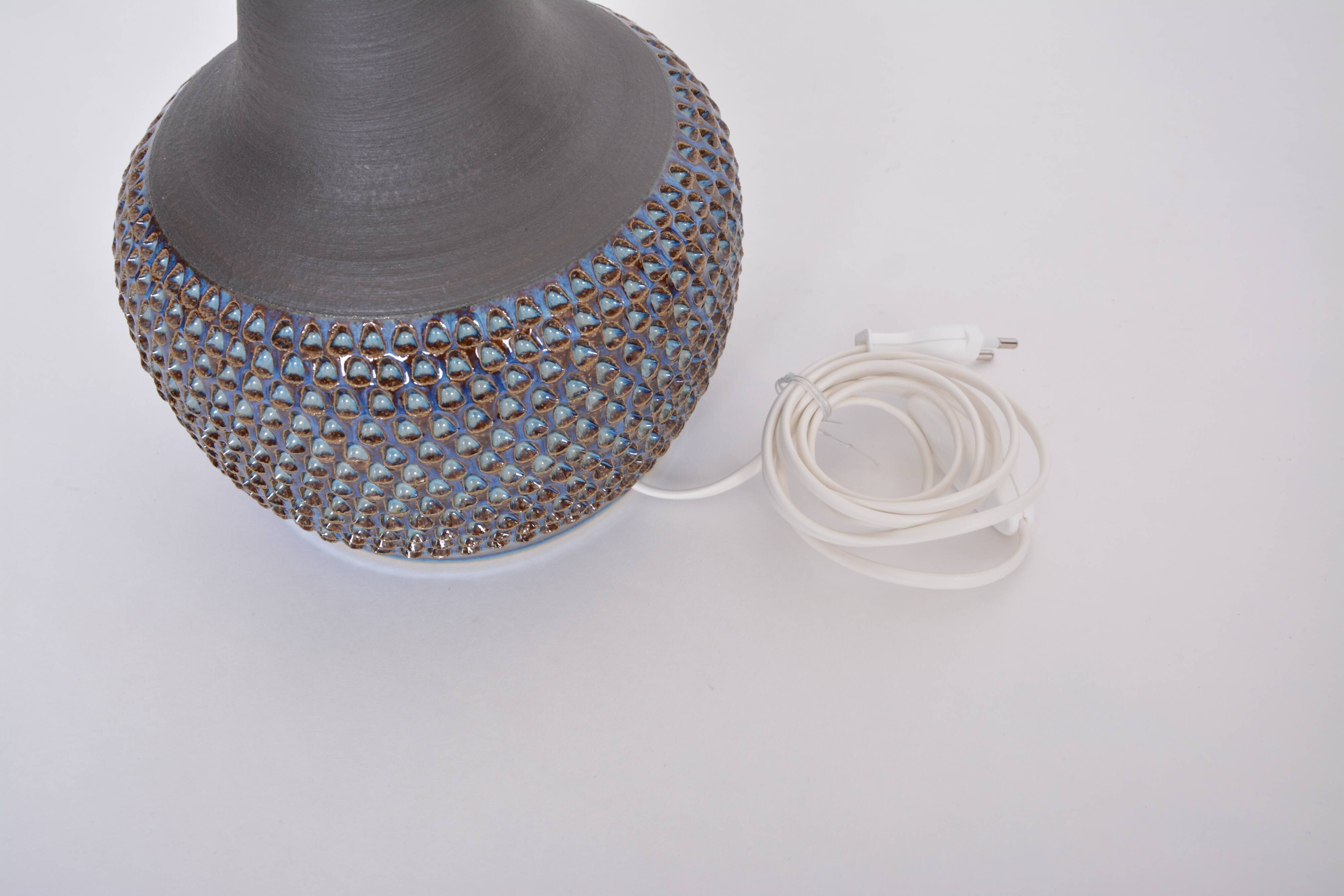 Pair of Danish Midcentury Ceramic Lamps Model 3048 by Einar Johansen for Soholm