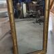 Restoration period gilt mirror in wood and stucco, 119x63 cm