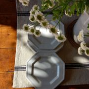 6 white octagonal dessert plates Johnson Brothers Heritage (ø 19.5 cm)