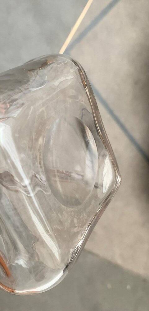 Vintage glass bottle Kluk Kluk Danish from Holmegaard