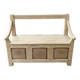 Raw wood bank bench