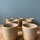 Set of 7 vintage stoneware cups, Grès CNP Village France