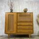 Vintage wood/wicker cabinet