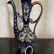 Pair of vintage jugs / pitchers in cobalt blue and gold ceramic – Made i