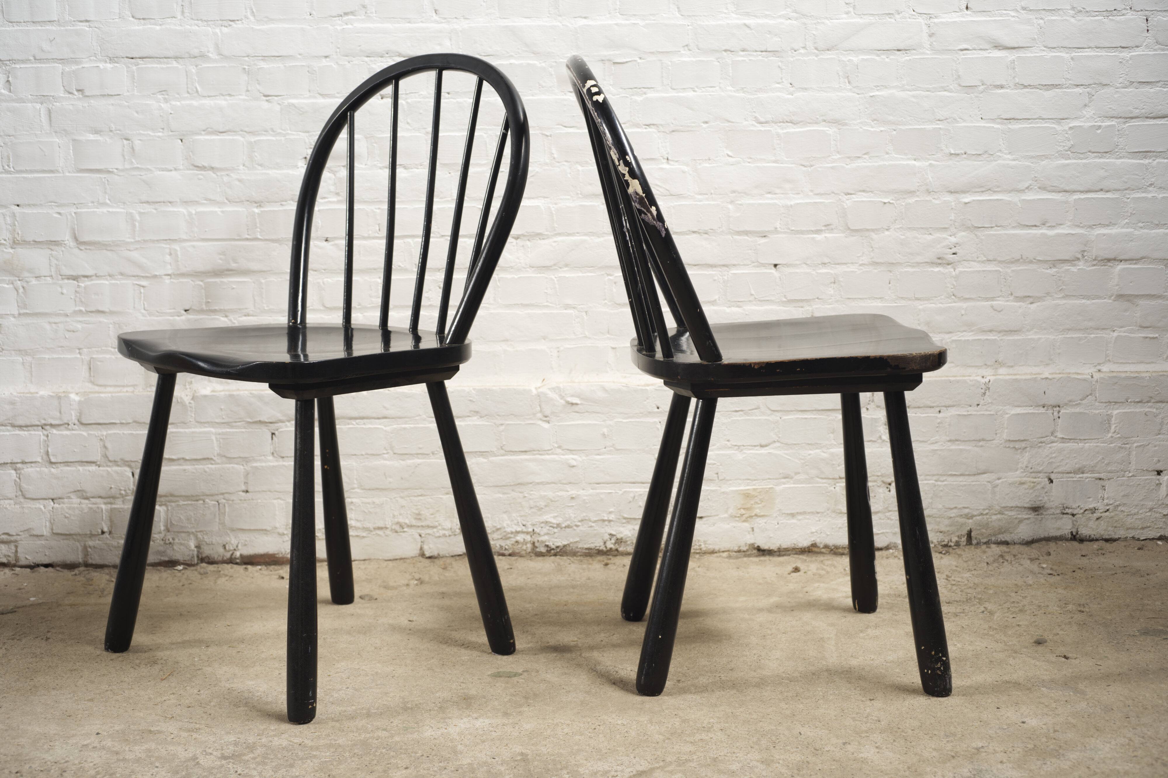 6x 'Windsor' dining chairs by Jørgen Anker Heegaard, Fritz Hansen, 1940