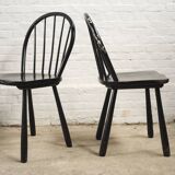 6x 'Windsor' dining chairs by Jørgen Anker Heegaard, Fritz Hansen, 1940