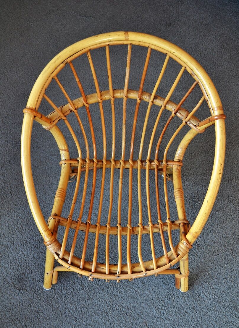 Armchair shell child rattan