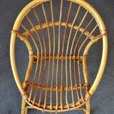 Armchair shell child rattan
