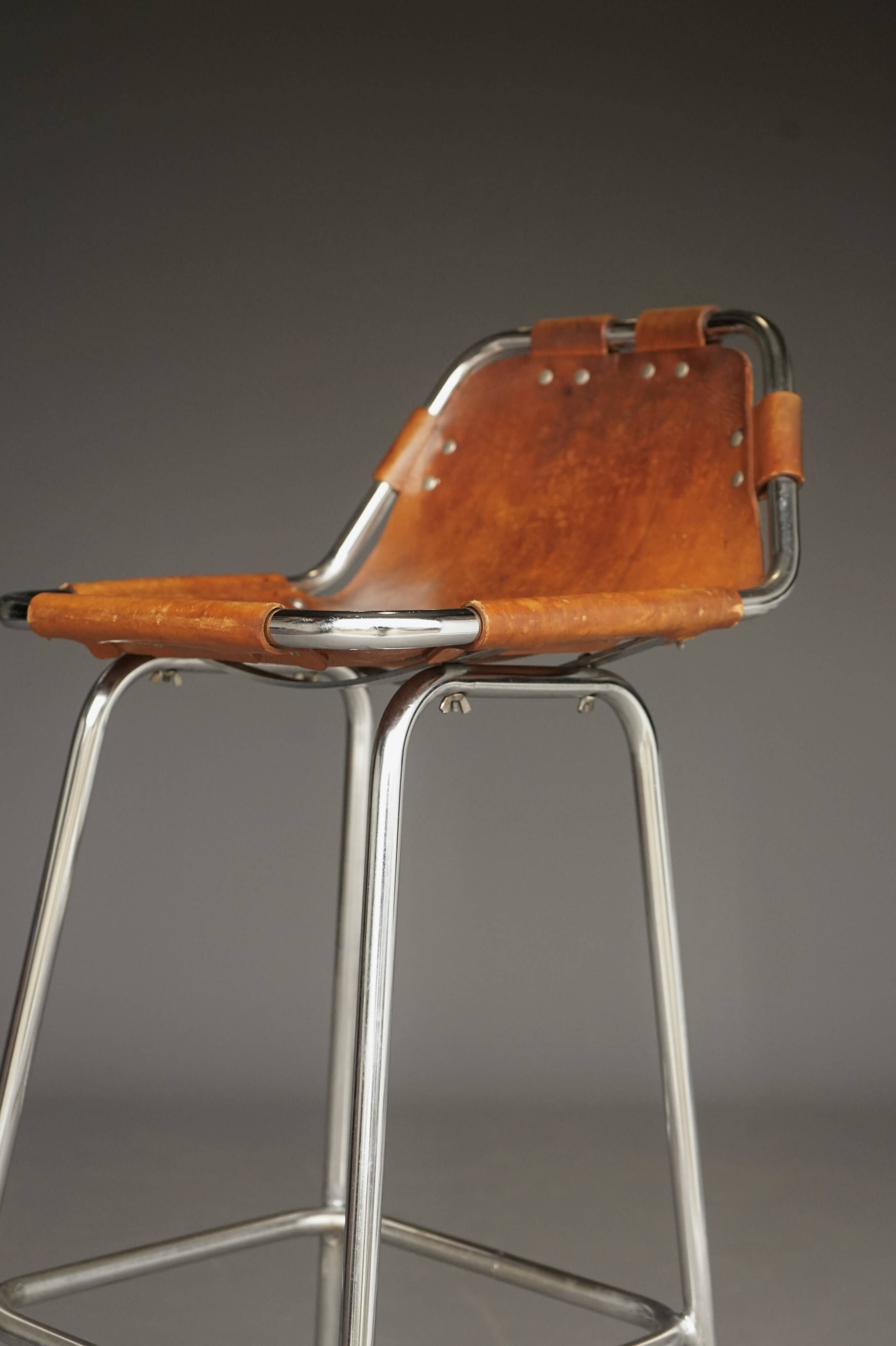 Tabourets de bar attribués à Dal Vera pour Charlotte Perriand / Les Arcs, années 1960