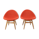1960s Pair of Miroslav Navratil Armchairs, Czechoslovakia