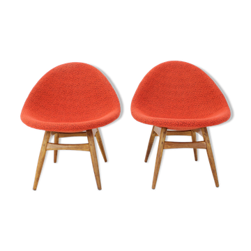 1960s Pair of Miroslav Navratil Armchairs, Czechoslovakia