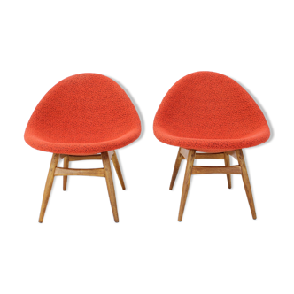 1960s Pair of Miroslav Navratil Armchairs, Czechoslovakia