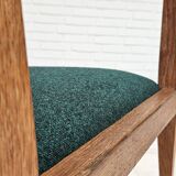 Fauteuil à bascule danois à dossier haut rembourré, laine de meuble kvadrat, années 1950-60,
