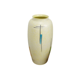 Vintage vase in light yellow porcelain