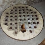 Vallauris Barrois Ceramic Peacock Coffee Table