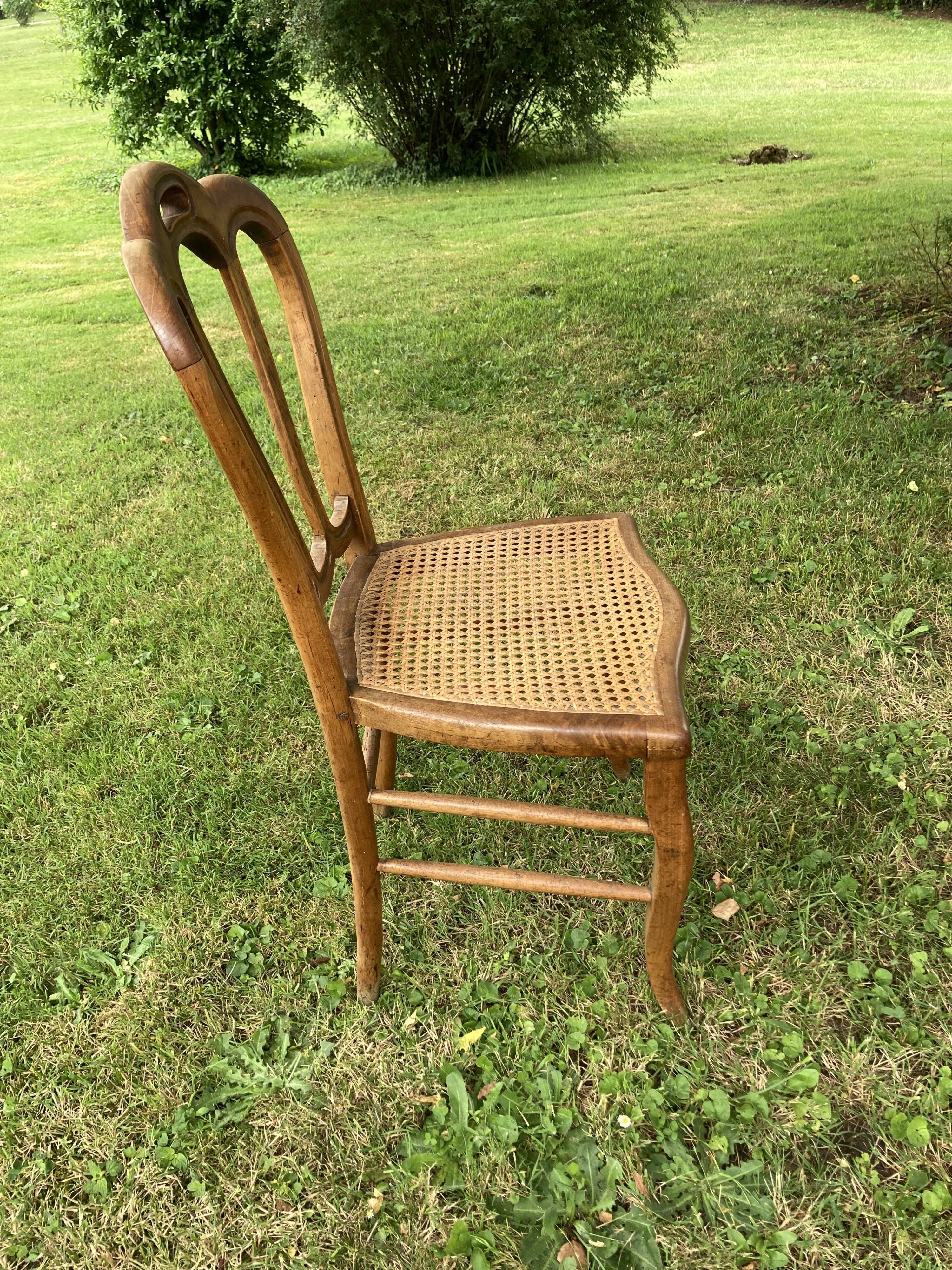 6 louis philippe cannate chairs