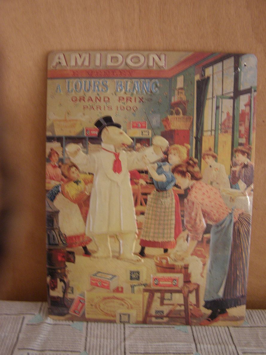 Metal advertising plate "Starch"