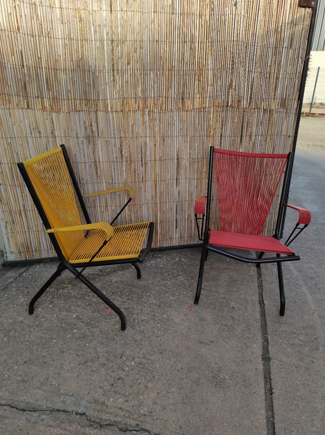 Pair of armchairs scoubidou