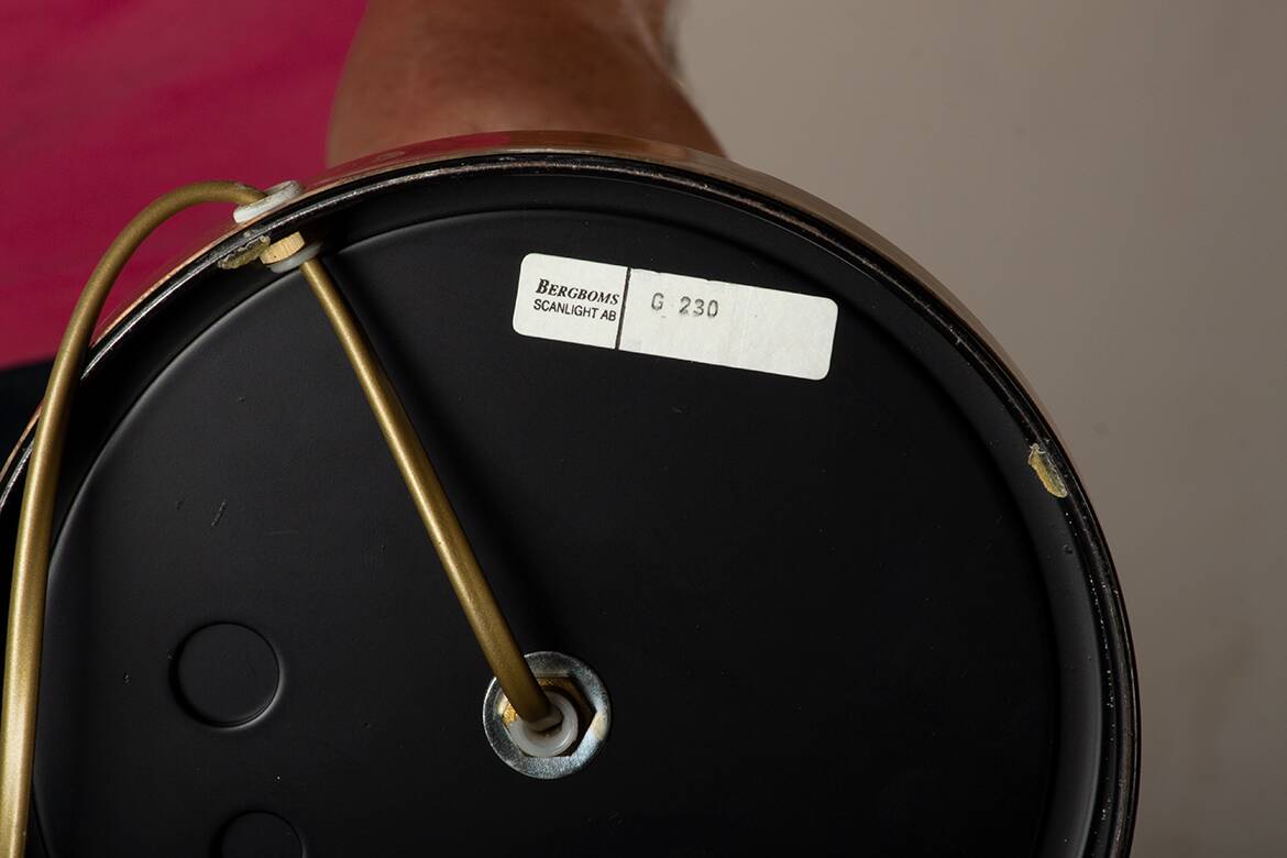 Swedish Brass Floor Lamp, Model G 230 by Bergboms 1960.