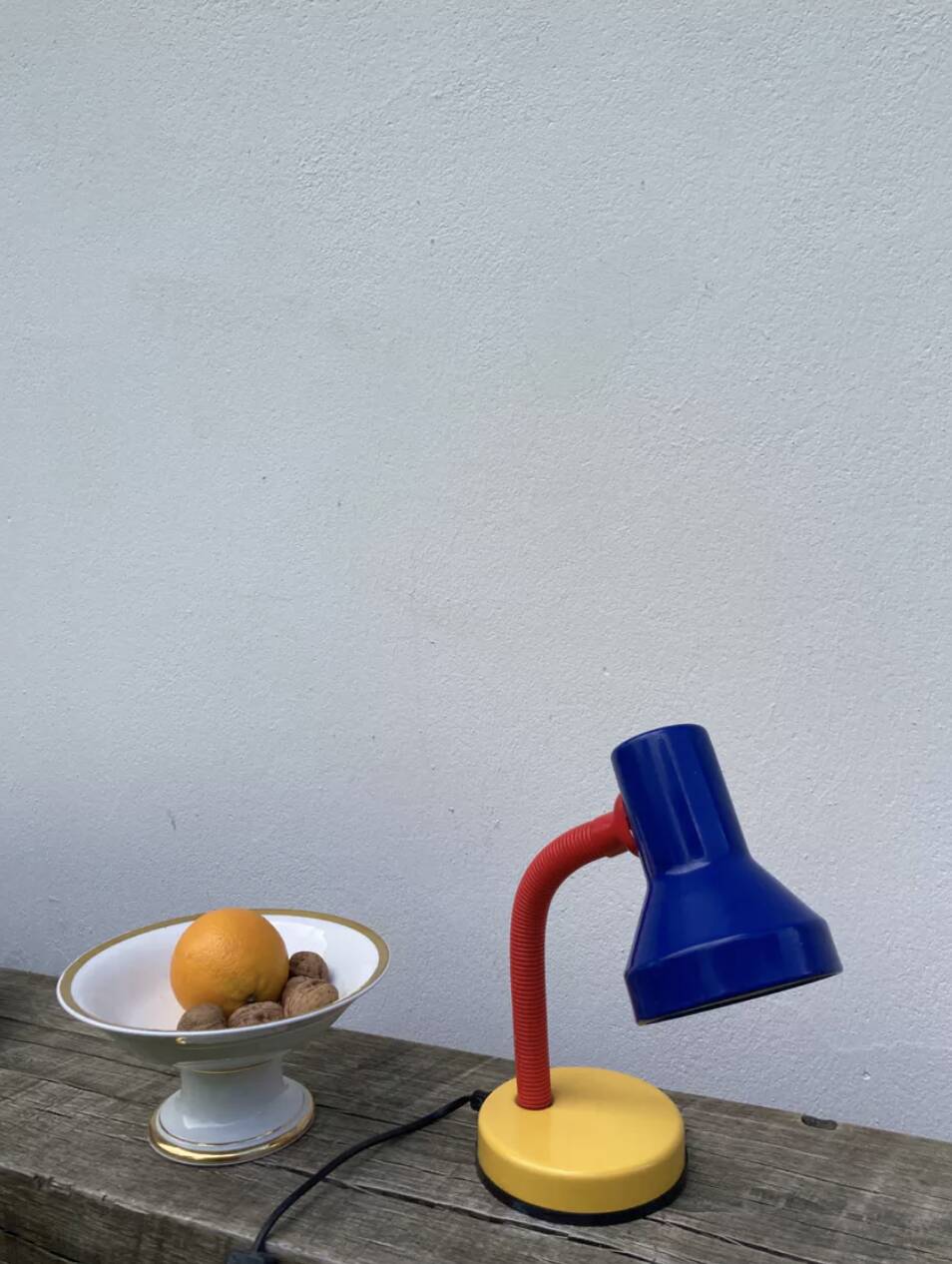 Tricolor metal desk lamp 1980