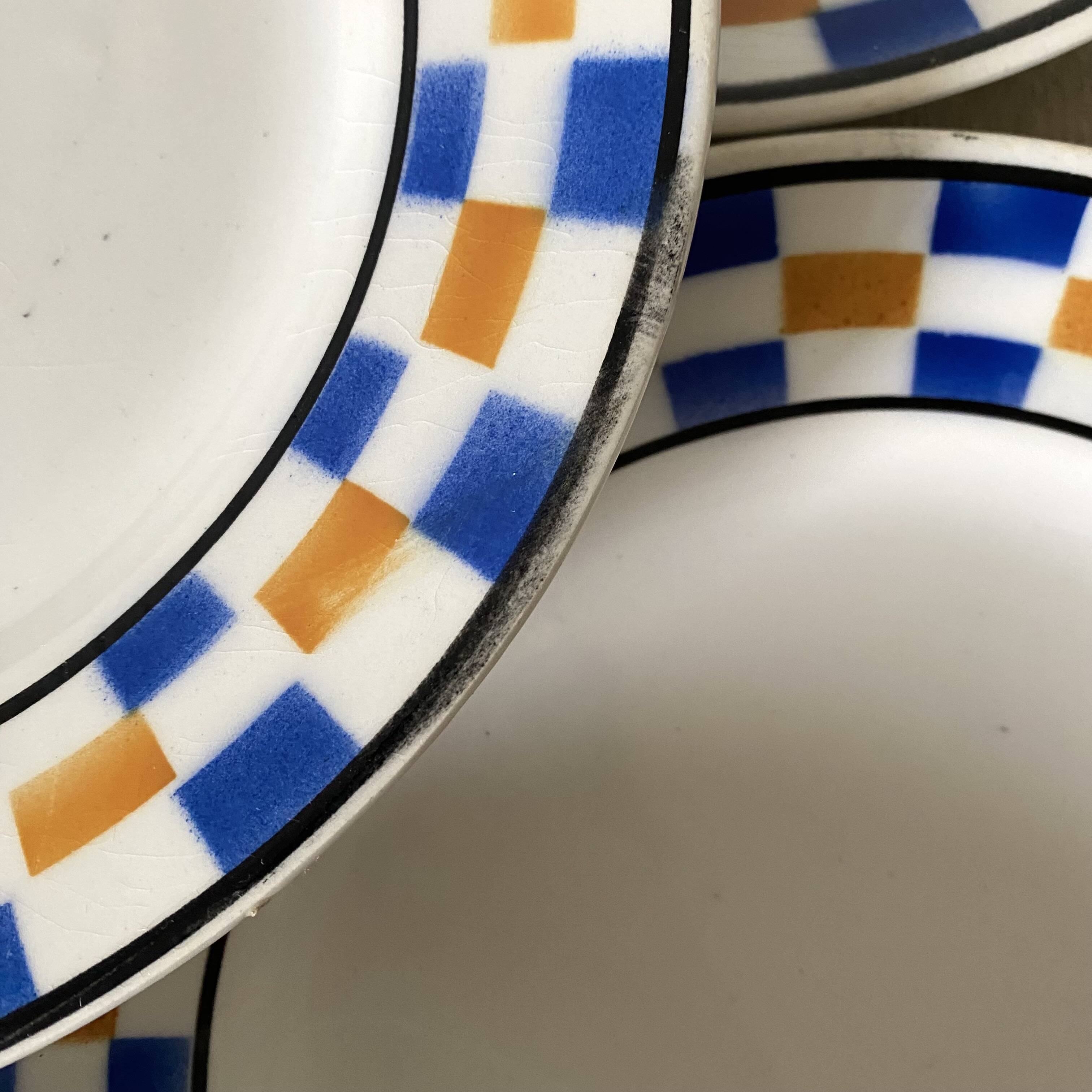 Moulin des Loups flat plates, Honfleur model tiles, 1950s