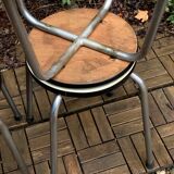Vintage stackable stools Formica beige 1960