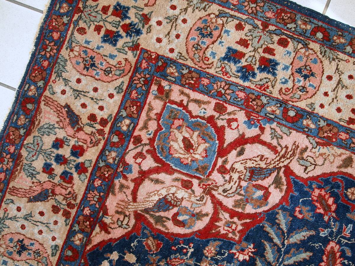 Tapis antique fait main Tabriz persan 190cm x 292cm (1920s)