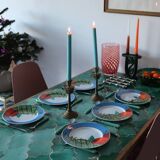 6 pop 90's porcelain dessert plates