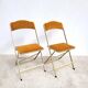 Pair of vintage mustard Opera chairs from the 70s.
