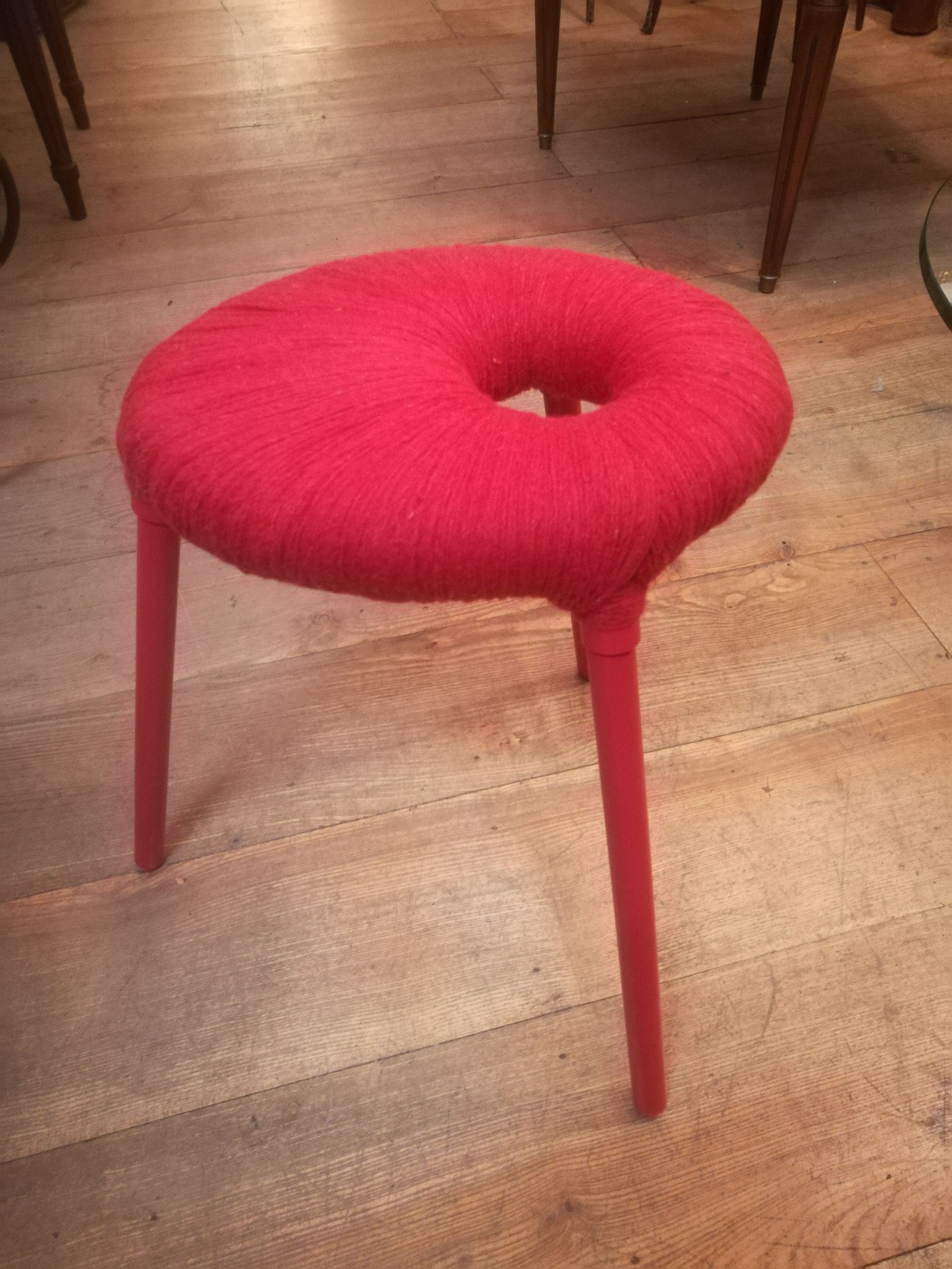 Eskilstuna stool for Ikea in wool and metal