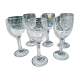 Set of 6 crystal glasses