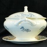 Soupiere in faience salins-les-bains floral decoration around 1900