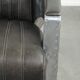 Comfortable cow leather aviator design armchair finished with aluminium