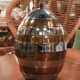 Egg-shaped ice bucket, silver and gold finish – Tommaso Barbi