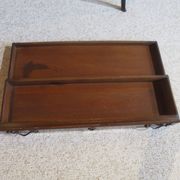 Secretary with mechanism - 4 secret drawers - lock - marquetry chessboard - 1950