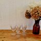 Lot de 5 verres à vin en verre ciselé vintage
