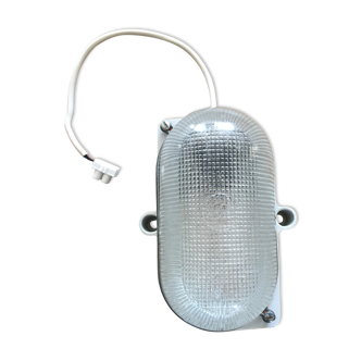 Porthole lamp 70s in bakelite and glass
