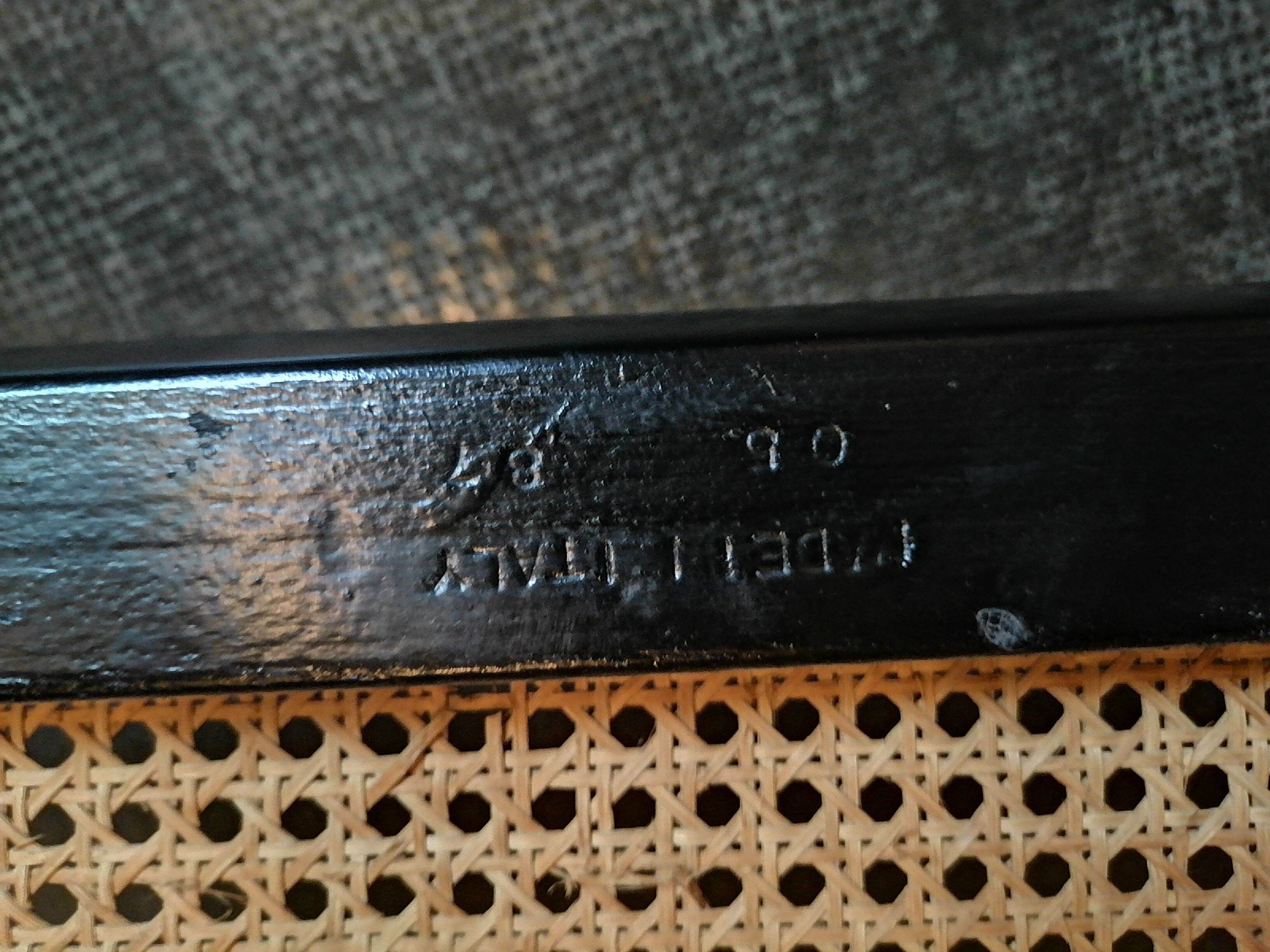 Breuer armchair with chrome tube frame and canework, 1980s Italy