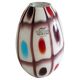 Murano Glass Colorful Ovoid Shaped Vase in The Style of A.Ve.M, Italy, 1960s