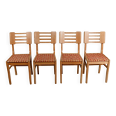 Vintage dining chairs x4 1950s by Pierre Cruège