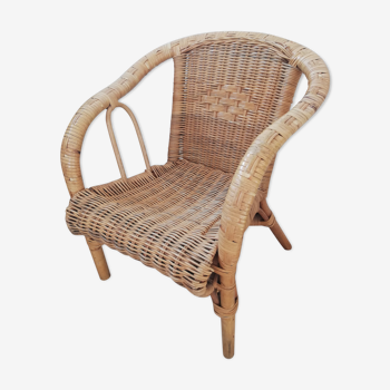 Vintage rattan child chair