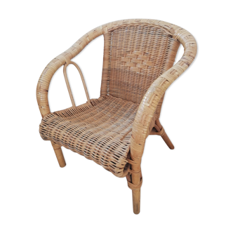 Vintage rattan child chair