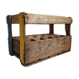 Locker- Old screen-printed wooden bottle holder