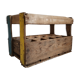 Locker- Old screen-printed wooden bottle holder