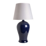 Base lampe vase meiping bleu-e27